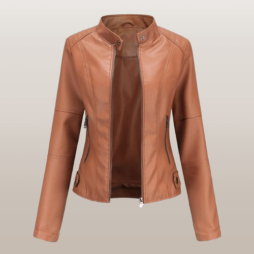Zip-Up Jacket with Tailored Cut and Soft Lining