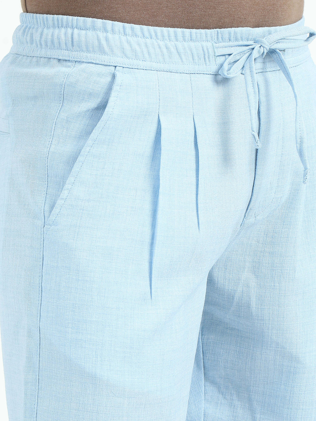 Air Linen Summer Shorts in Sky Blue for Men - gallery