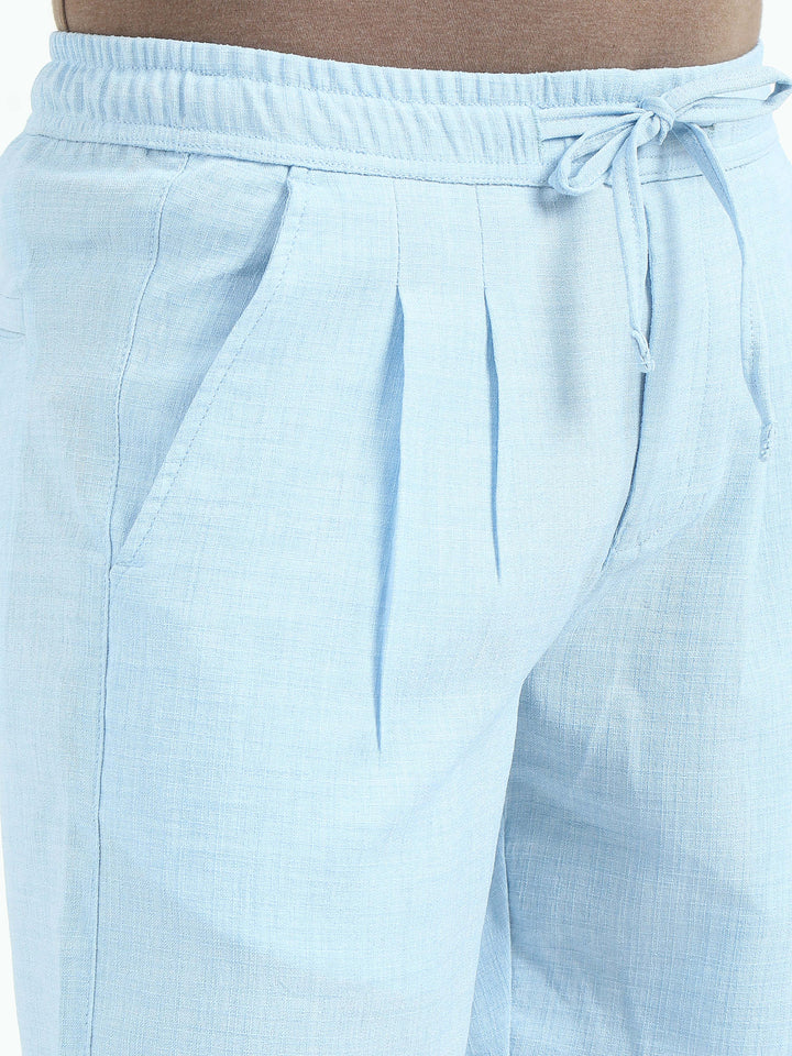 Air Linen Summer Shorts in Sky Blue for Men - gallery