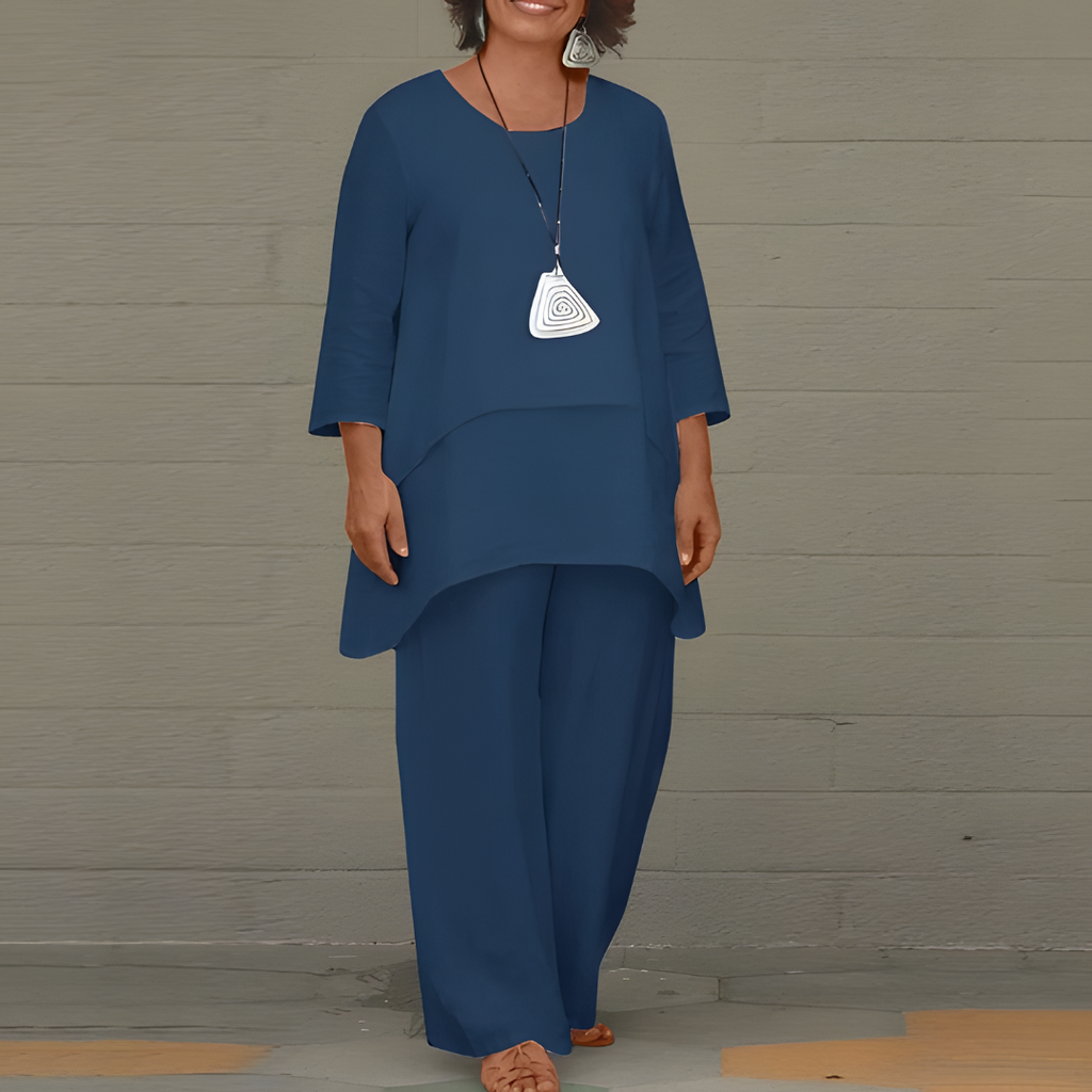Marina Co-ord Set - Relaxed Matching Top and Trousers