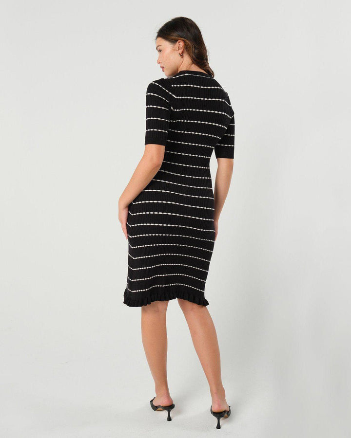 MARION ReNew - Louie Striped Knit Maternity & Nursing Dress — gallery
