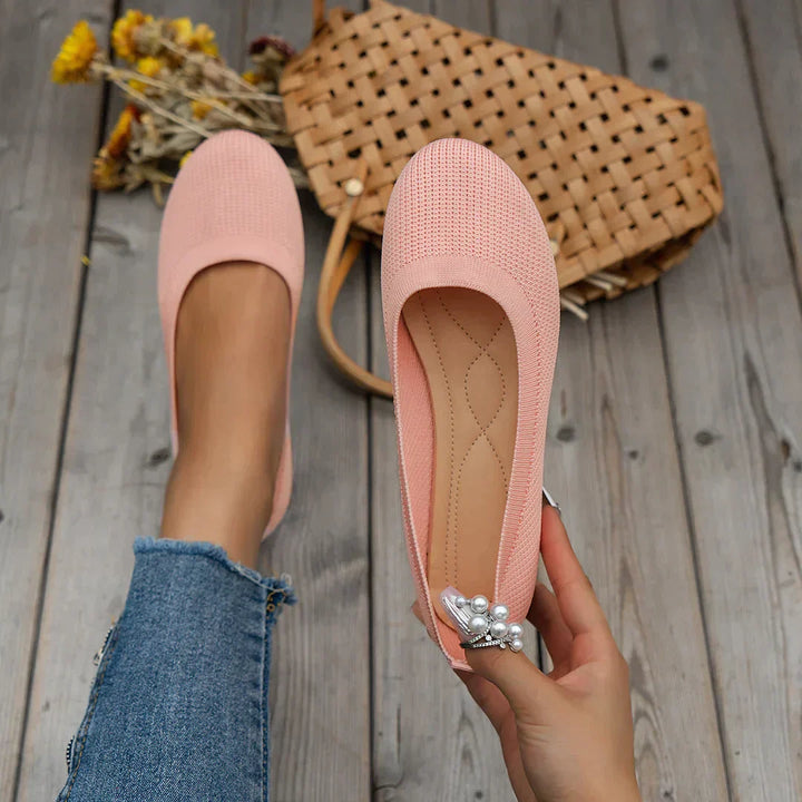 Romina Flat Ballet Shoes with Breathable Mesh Upper