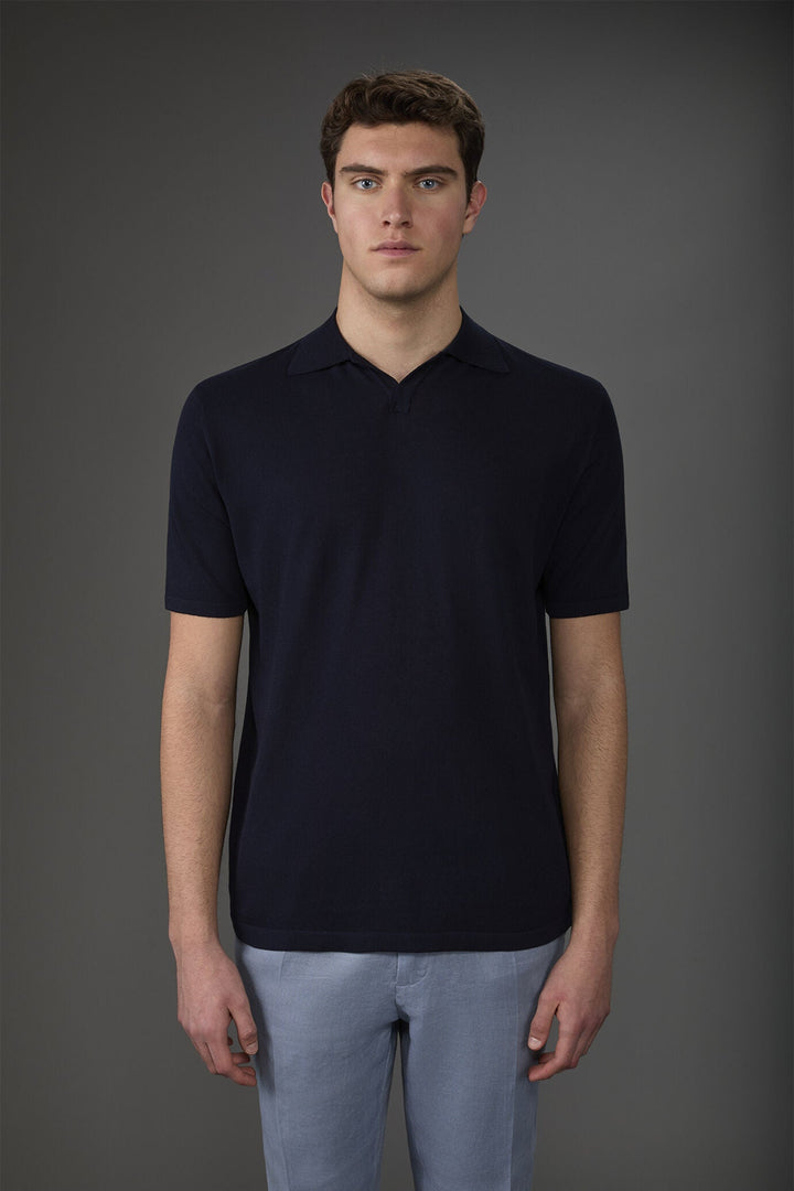 Cotton Crepe Derby Collar Polo Shirt for Men — gallery