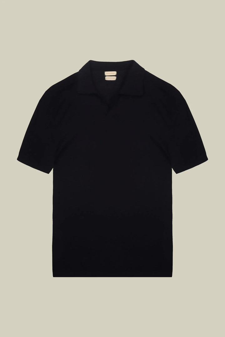 Cotton Crepe Derby Collar Polo Shirt for Men — gallery