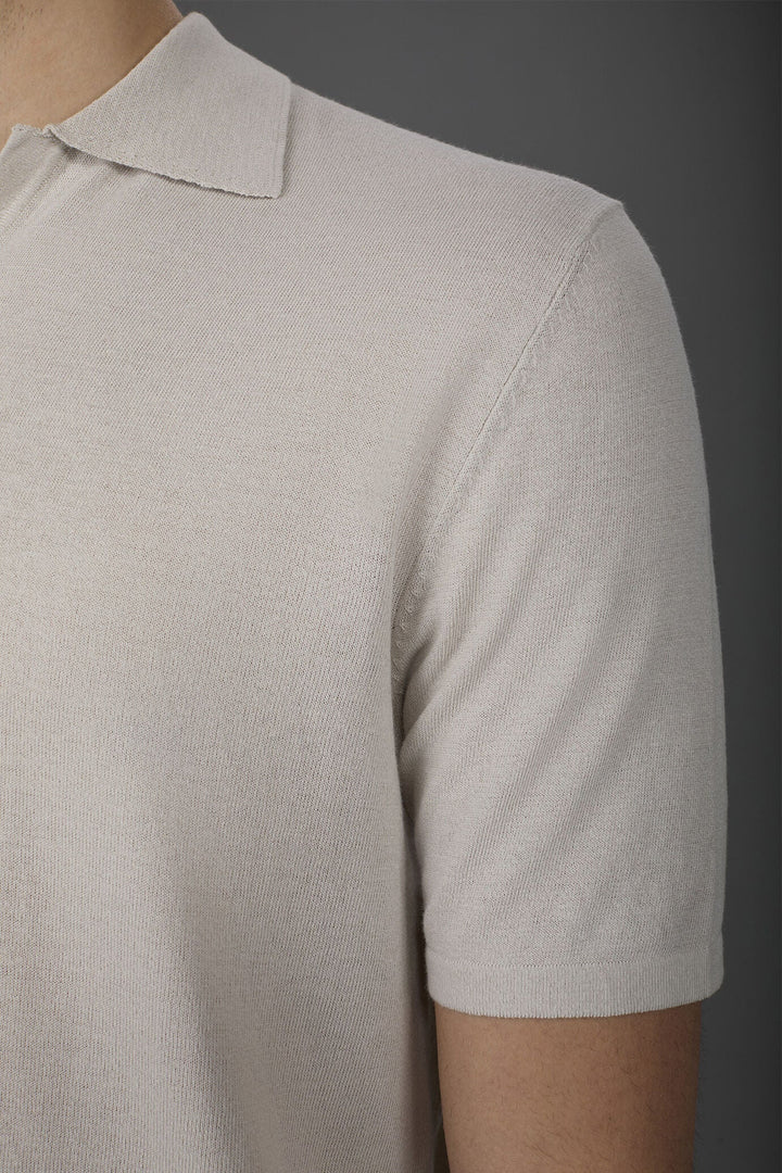 Cotton Crepe Derby Collar Polo Shirt for Men — gallery