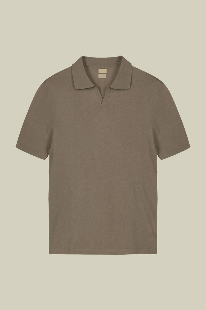 Cotton Crepe Derby Collar Polo Shirt for Men — gallery