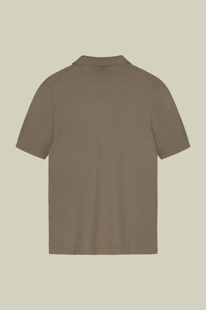 Cotton Crepe Derby Collar Polo Shirt for Men — gallery