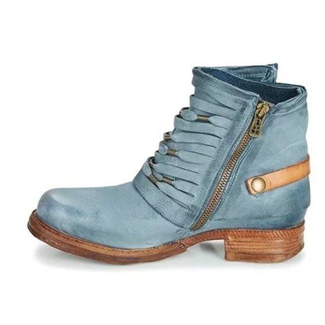 Ankle Boots with Cushioned Sole and Slip-Resistant Grip