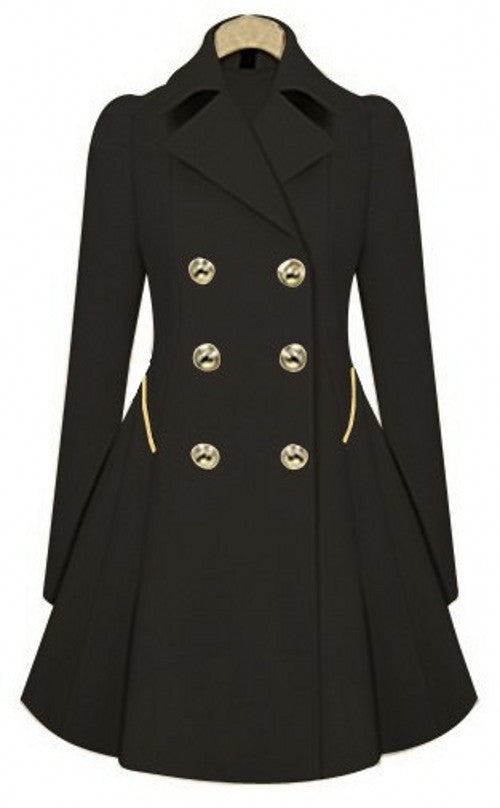 Belted Trench Coat in a Knee-Length Cut for Women