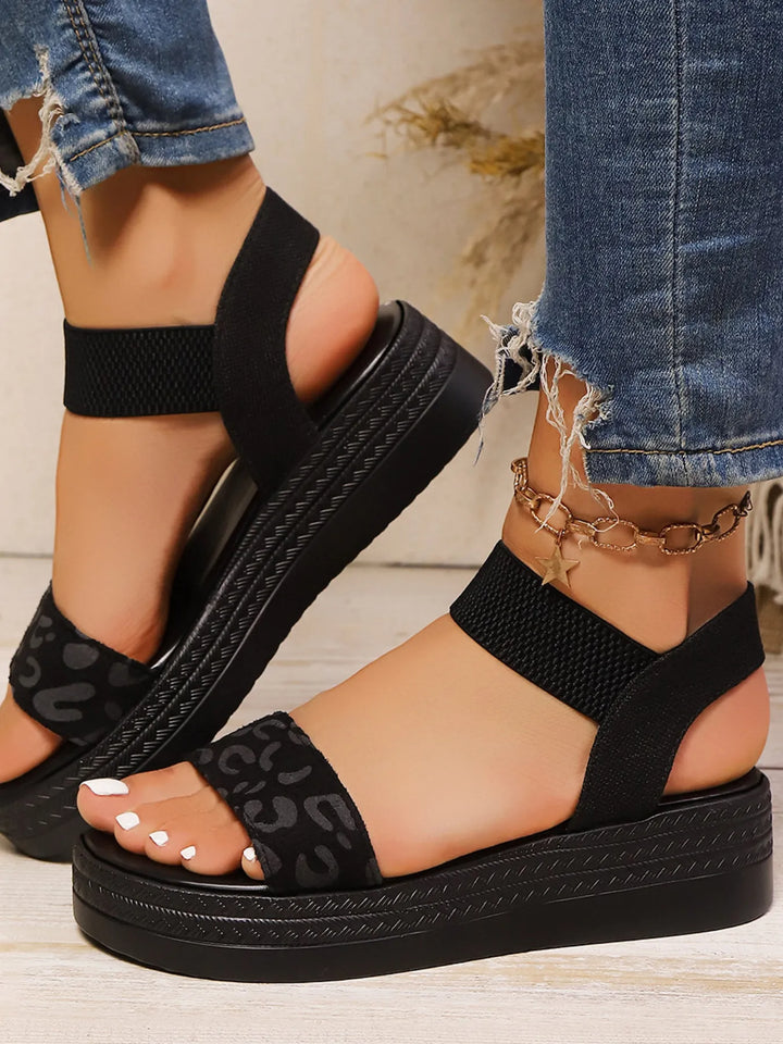 Leopard Print Platform Sandals for Women - gallery
