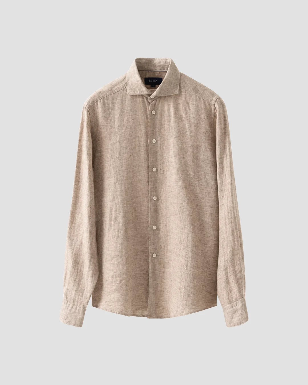 Light Brown Pure Linen Twill Shirt for Men - gallery