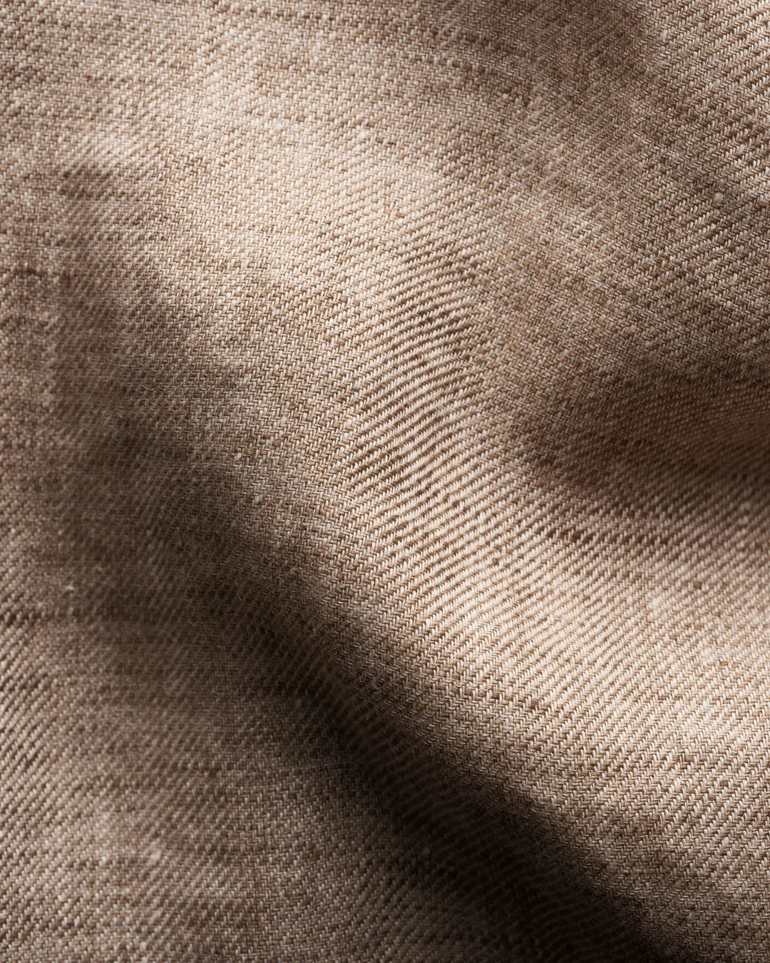Light Brown Pure Linen Twill Shirt for Men - gallery