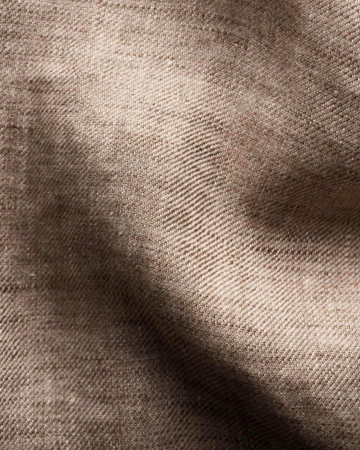 Light Brown Pure Linen Twill Shirt for Men - gallery
