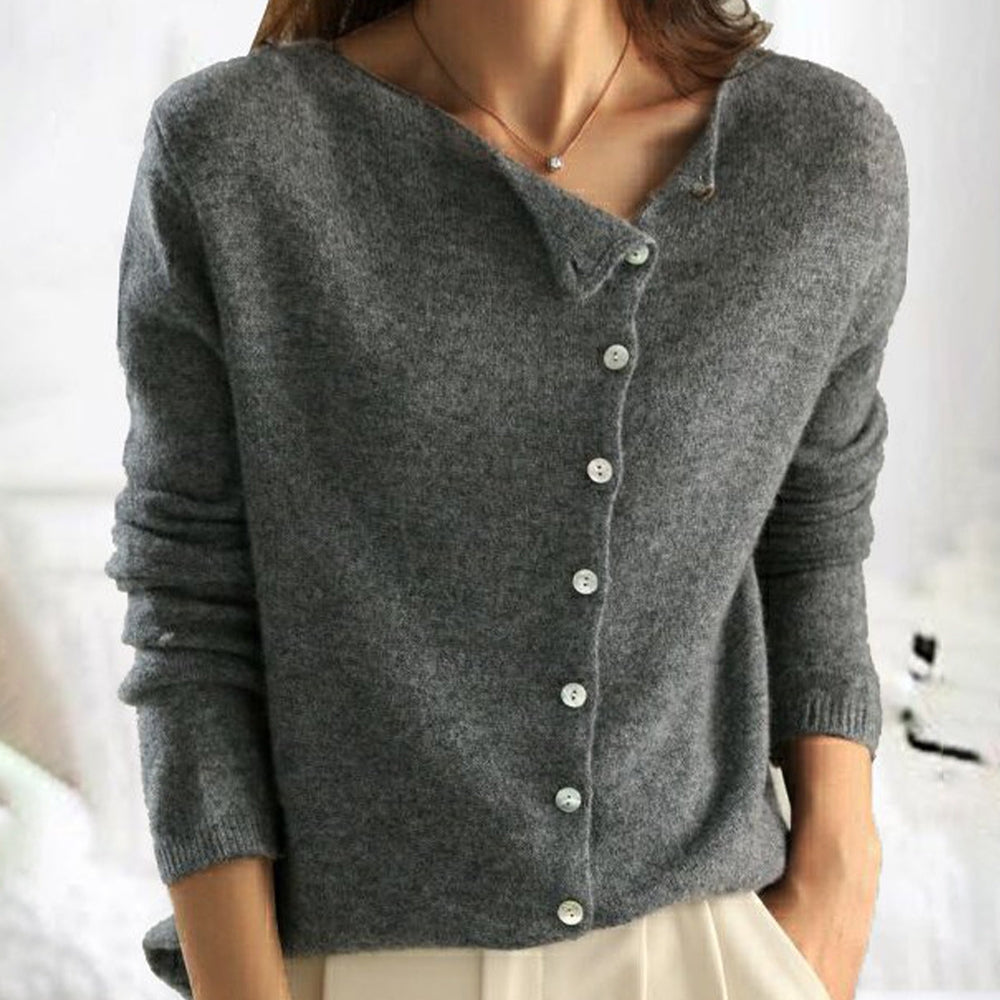 Wool Blend Jacket with Side Closure for Women