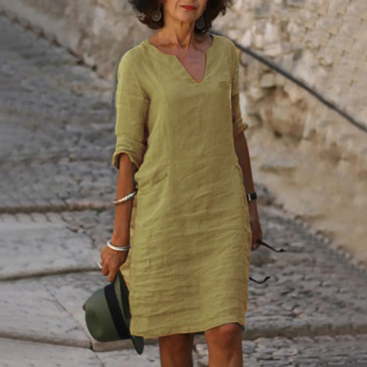Lightweight Elegance Midi Dress for Summer Occasions