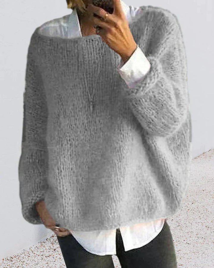 Colourful Off-Shoulder Chunky Rib Knit Jumper