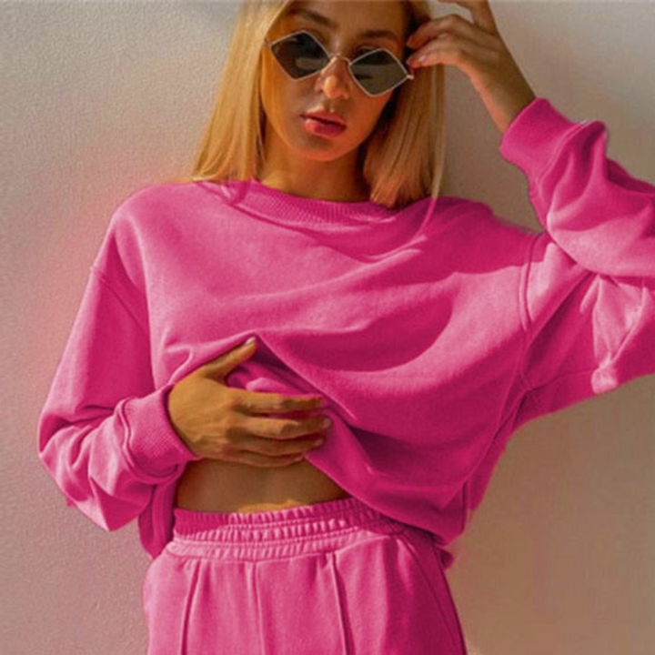 Two-Piece Jogging Set with Hoodie - Women's Activewear