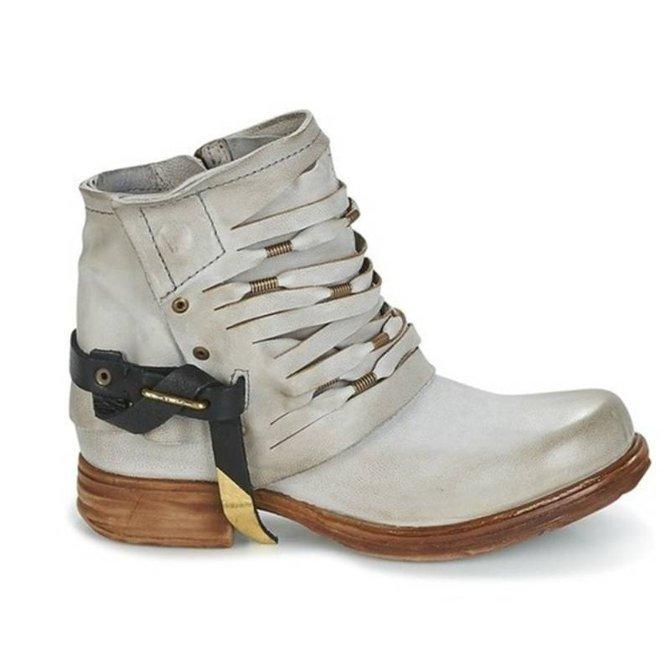 Ankle Boots with Cushioned Sole and Slip-Resistant Grip