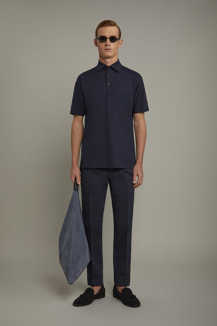 Supima Cotton Regular Fit Polo Shirt for Men — DK BLUE
