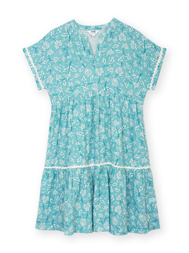 Chilfrome Muslin Dress Ocean Bloom — gallery