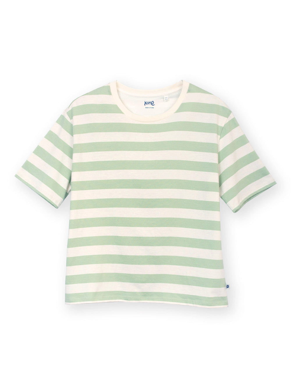 Oxbridge Jersey T-Shirt Soft Sage Stripe — gallery