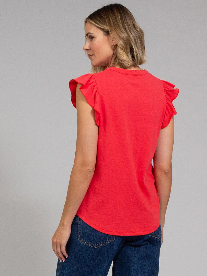 Bramblecombe Slub Jersey Top Poppy for Women - gallery