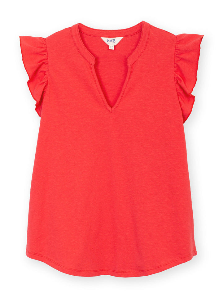 Bramblecombe Slub Jersey Top Poppy for Women - gallery