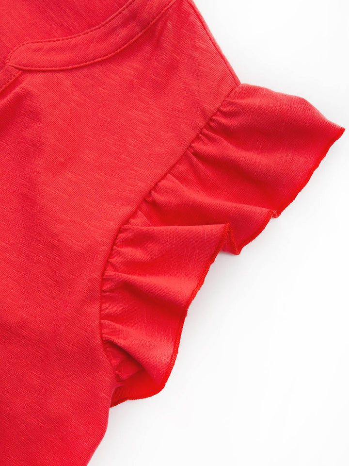 Bramblecombe Slub Jersey Top Poppy for Women - gallery