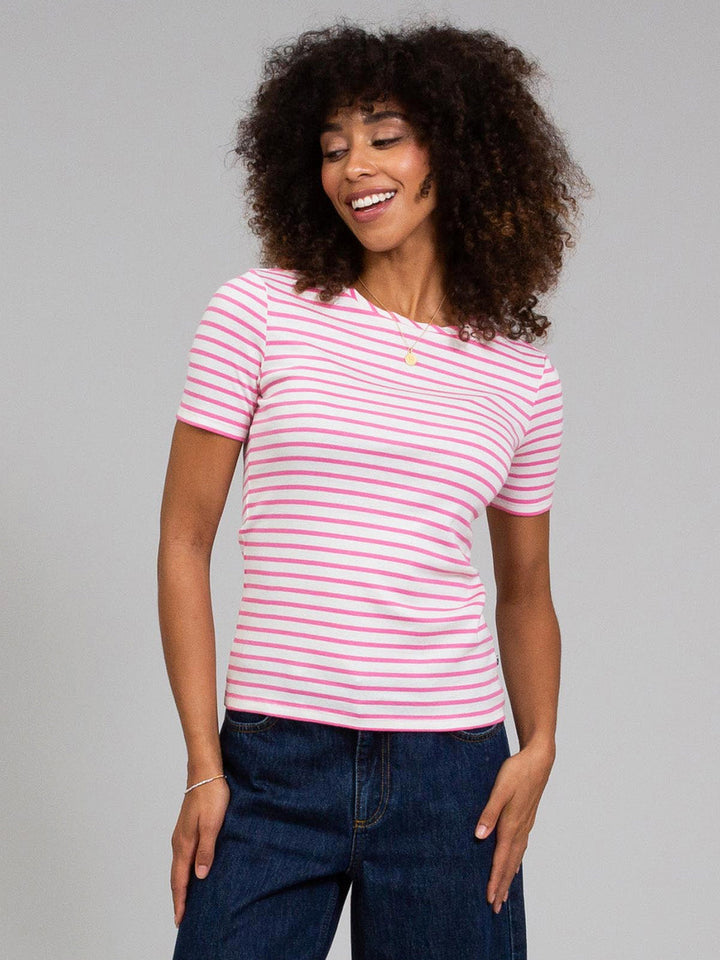 Portesham Jersey T-Shirt Azalea Stripe