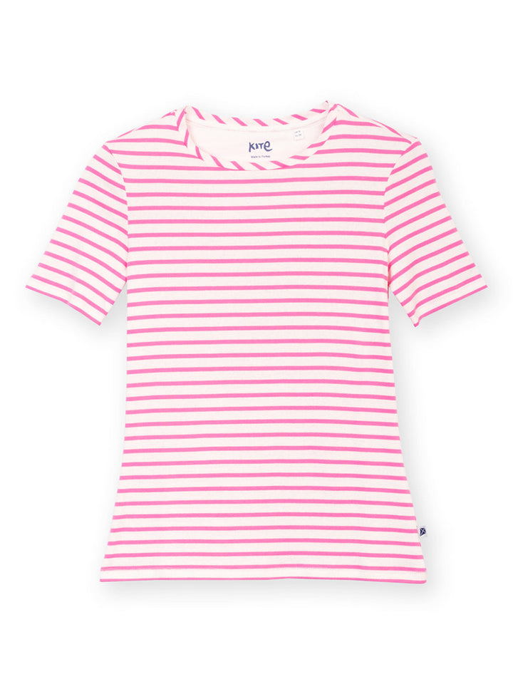 Portesham Jersey T-Shirt Azalea Stripe — gallery