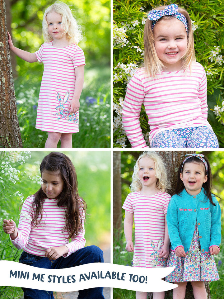 Portesham Jersey T-Shirt Azalea Stripe — gallery