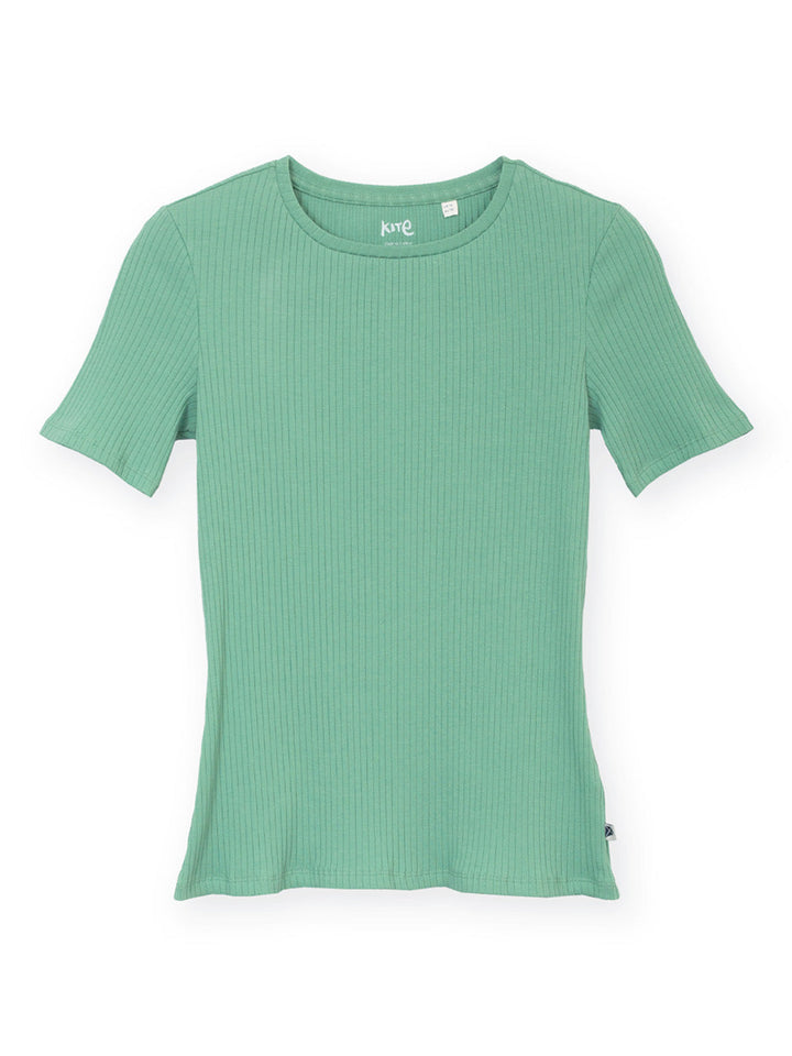 Portesham Ribbed T-Shirt Sage — gallery