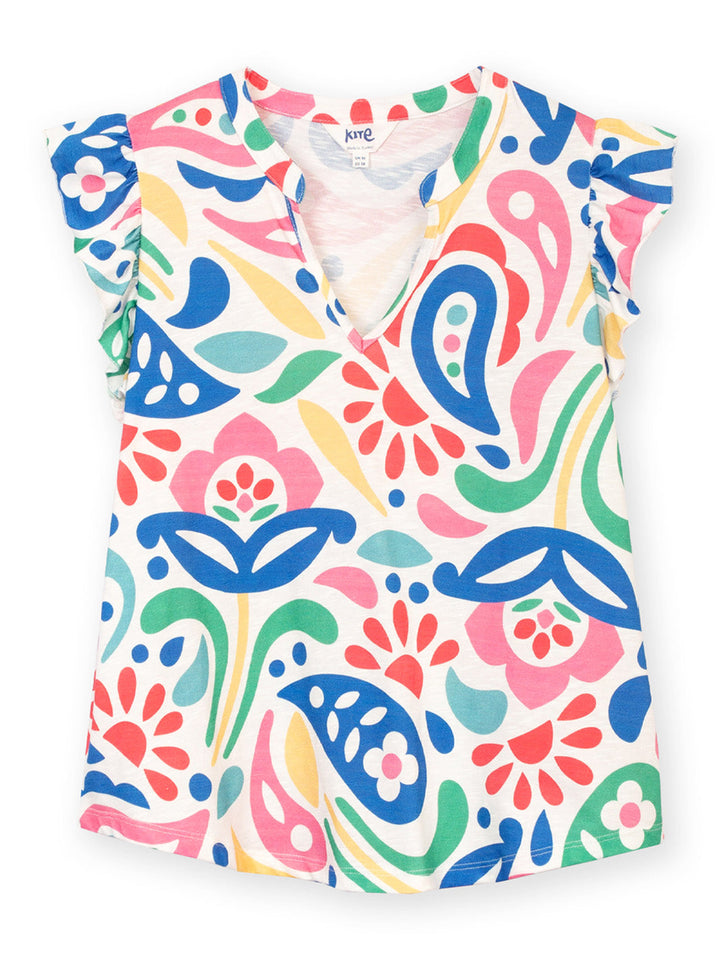 Bramblecombe Slub Jersey Top Paisley Power for Women - gallery