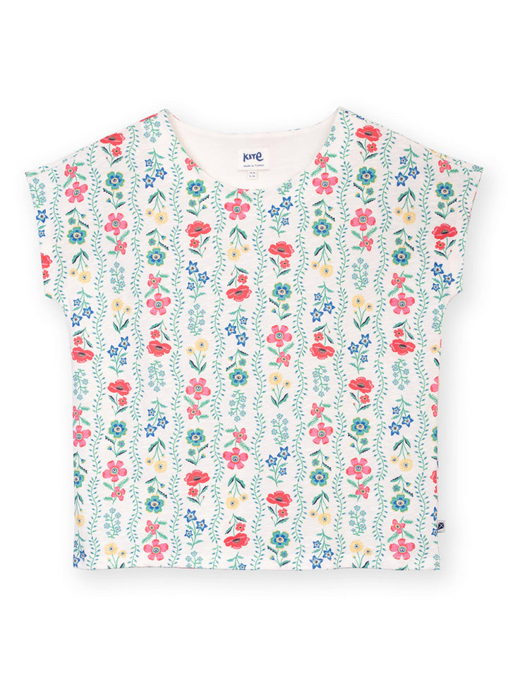 Alum Slub Jersey Top Flower Press for Women - gallery