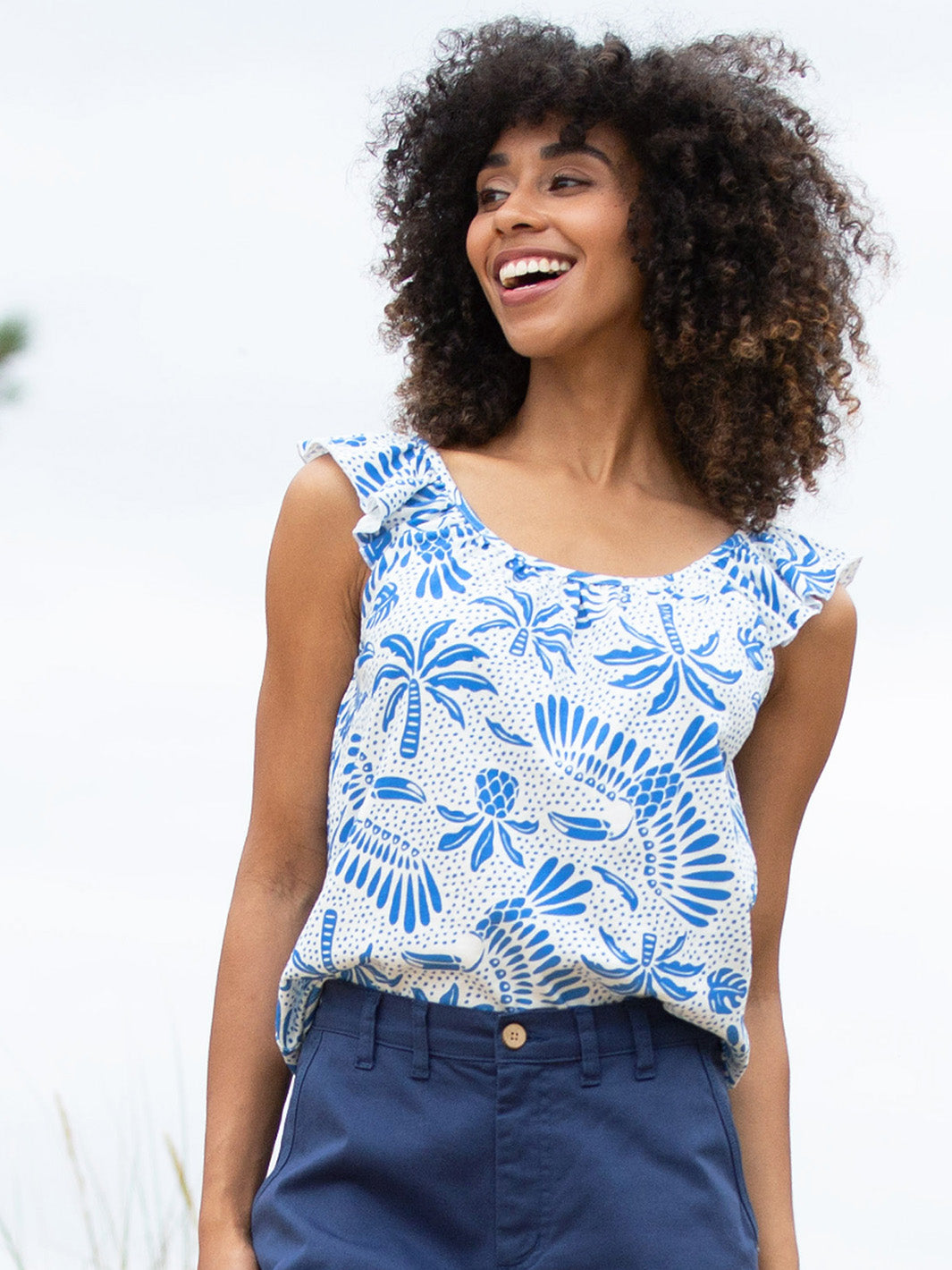 Ulwell Sleeveless Slub Jersey Top Toucan Do It for Women