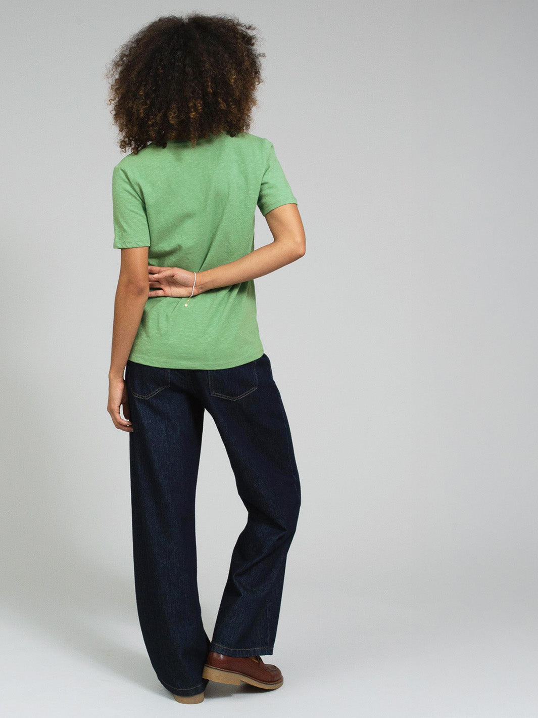 Sandford V-Neck Slub Jersey T-Shirt Ivy for Women - gallery