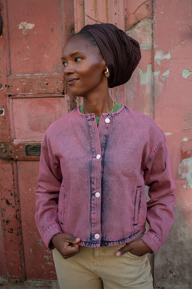 Brooklyn Heather Rose Denim Jacket for Women - gallery
