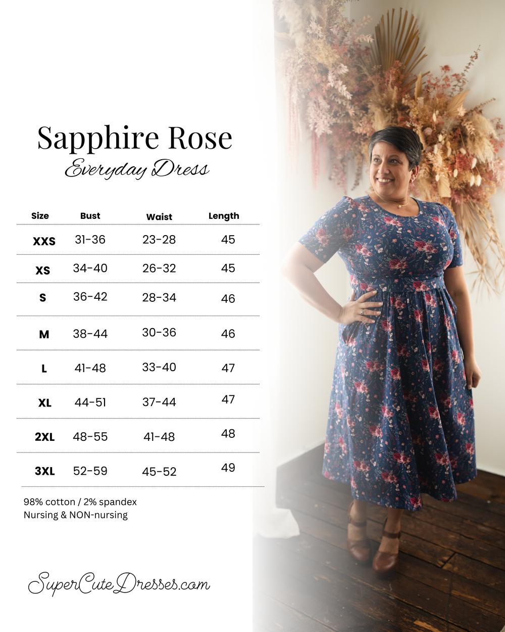 Sapphire Rose ~ Everyday Dress for Women - gallery