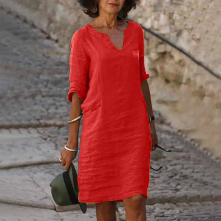 Lightweight Elegance Midi Dress for Summer Occasions