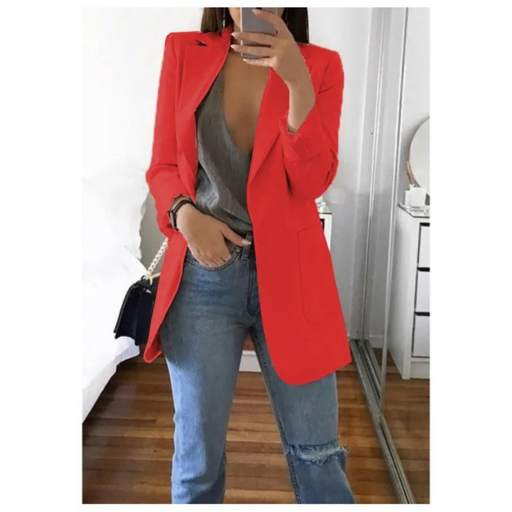 Printed Double-Breasted Blazer for Smart Office Dressing