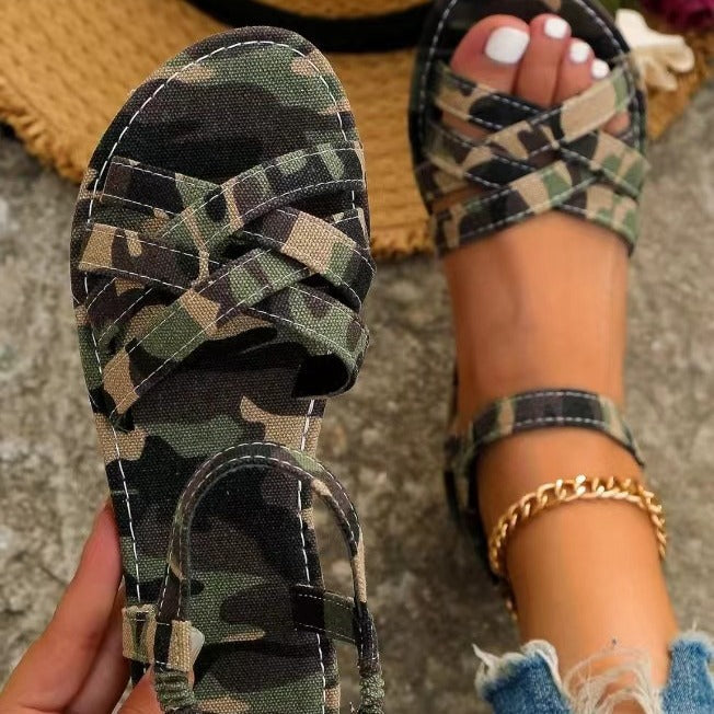 Korean Style Flat Beach Sandals for Women - gallery