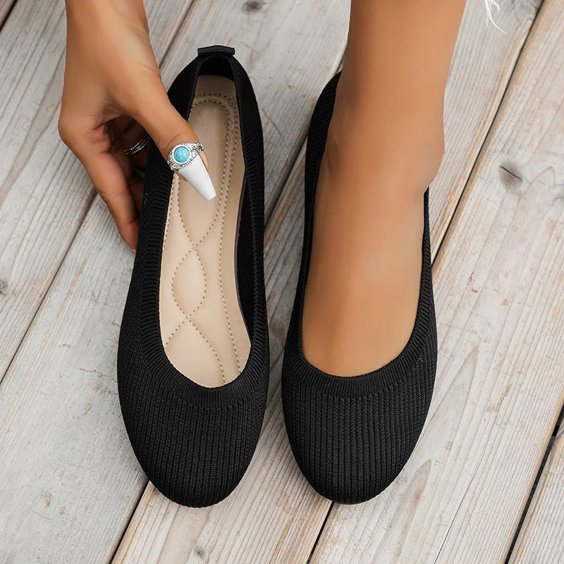 Romina Flat Ballet Shoes with Breathable Mesh Upper