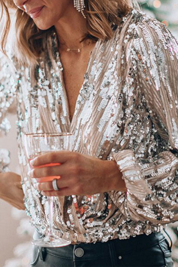 Chic Printed Blouse with a Relaxed Drape for Women
