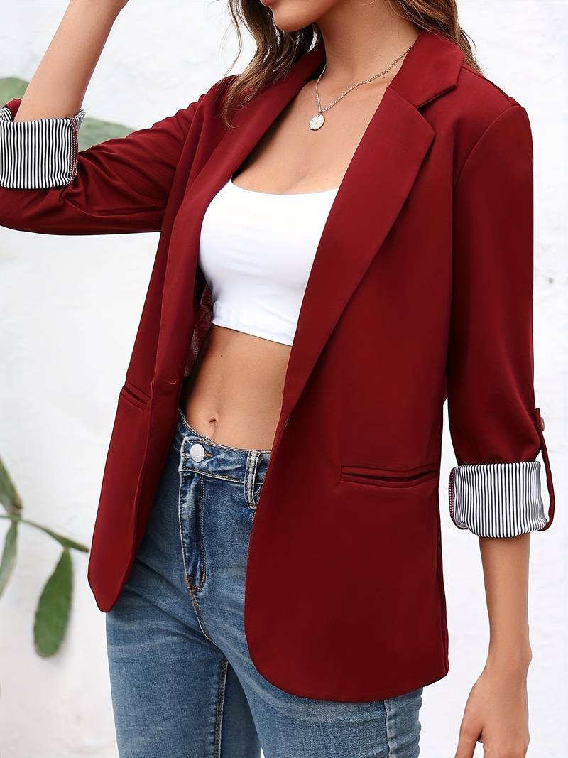 Open-Front Blazer with an Unstructured Relaxed Cut