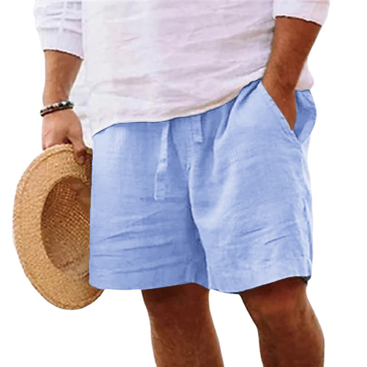Lightweight Cotton Casual Shorts for Men - Beige