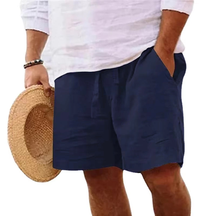 Lightweight Cotton Casual Shorts for Men - Black