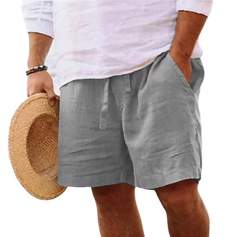 Lightweight Cotton Casual Shorts for Men - Blauw