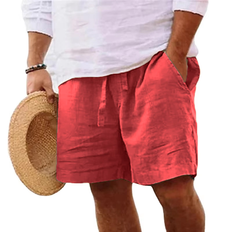 Lightweight Cotton Casual Shorts for Men - Grijs