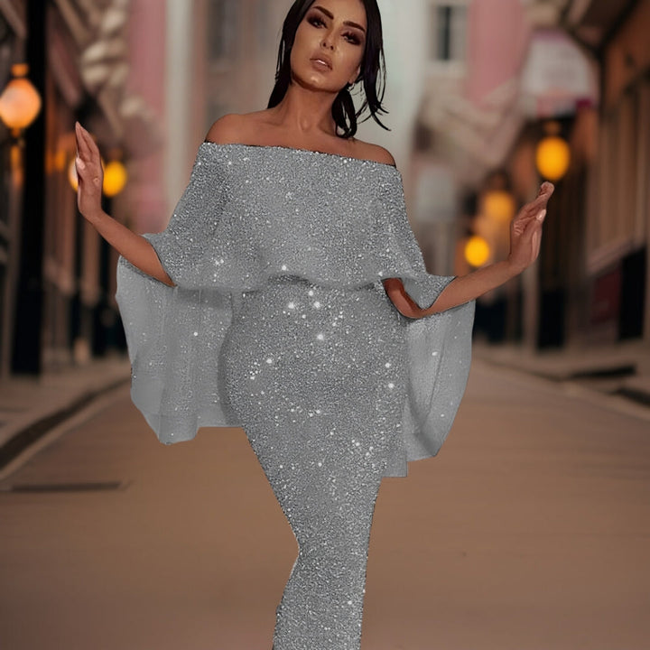 Formal Evening Gown with a Fluid Floor-Length Cut