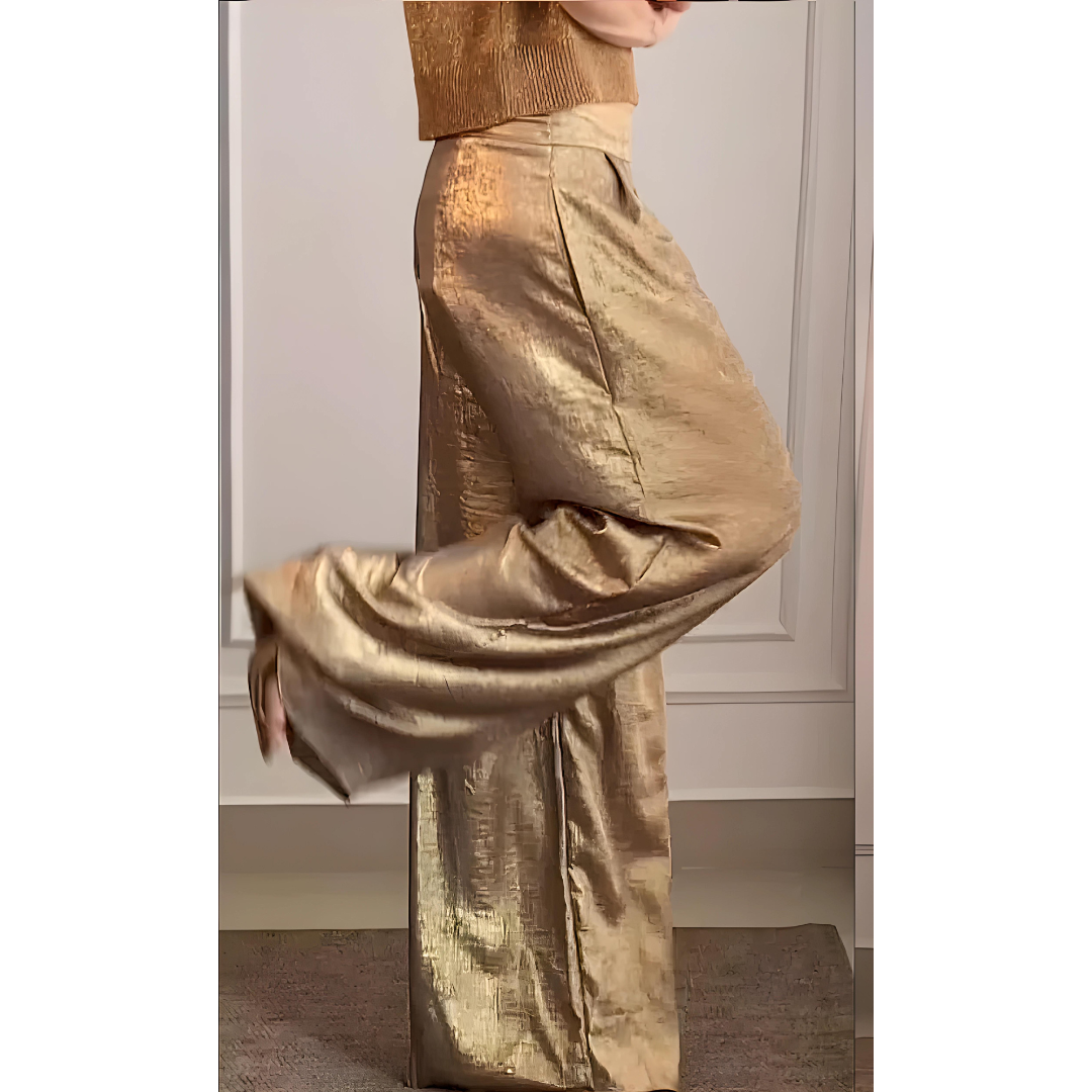 Wide-Leg High-Waisted Trousers in Multiple Colours